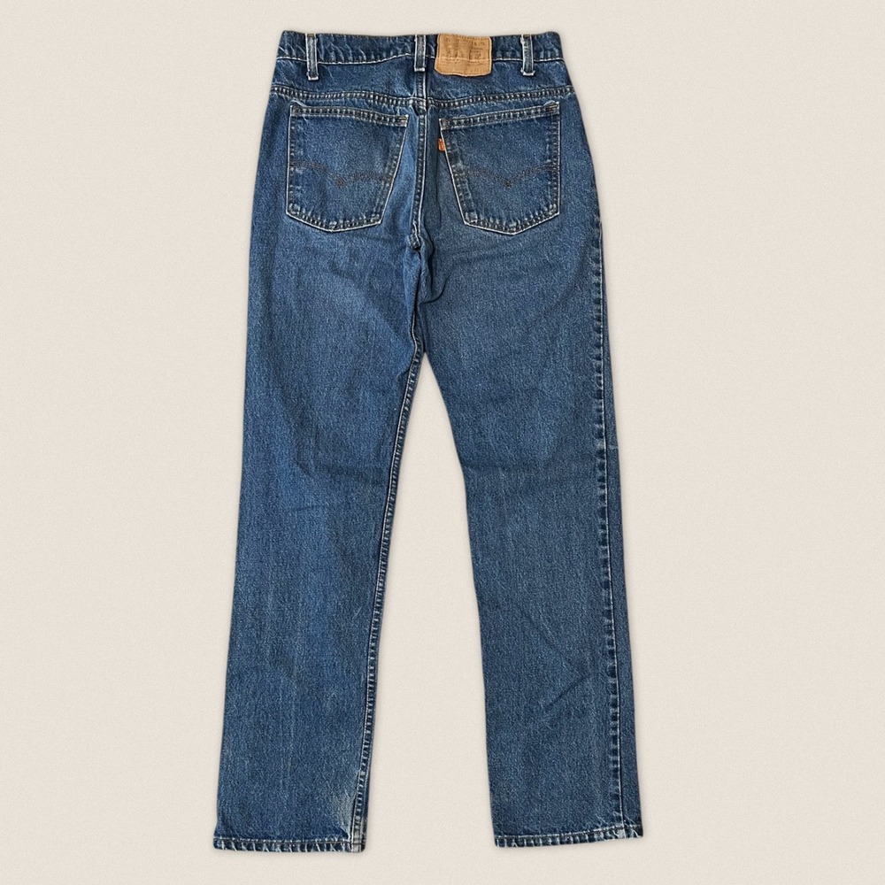 Vintage Levis 519 Orange Tab Jeans Blue Denim Straight Leg 30x32‎ Mens 519-0217